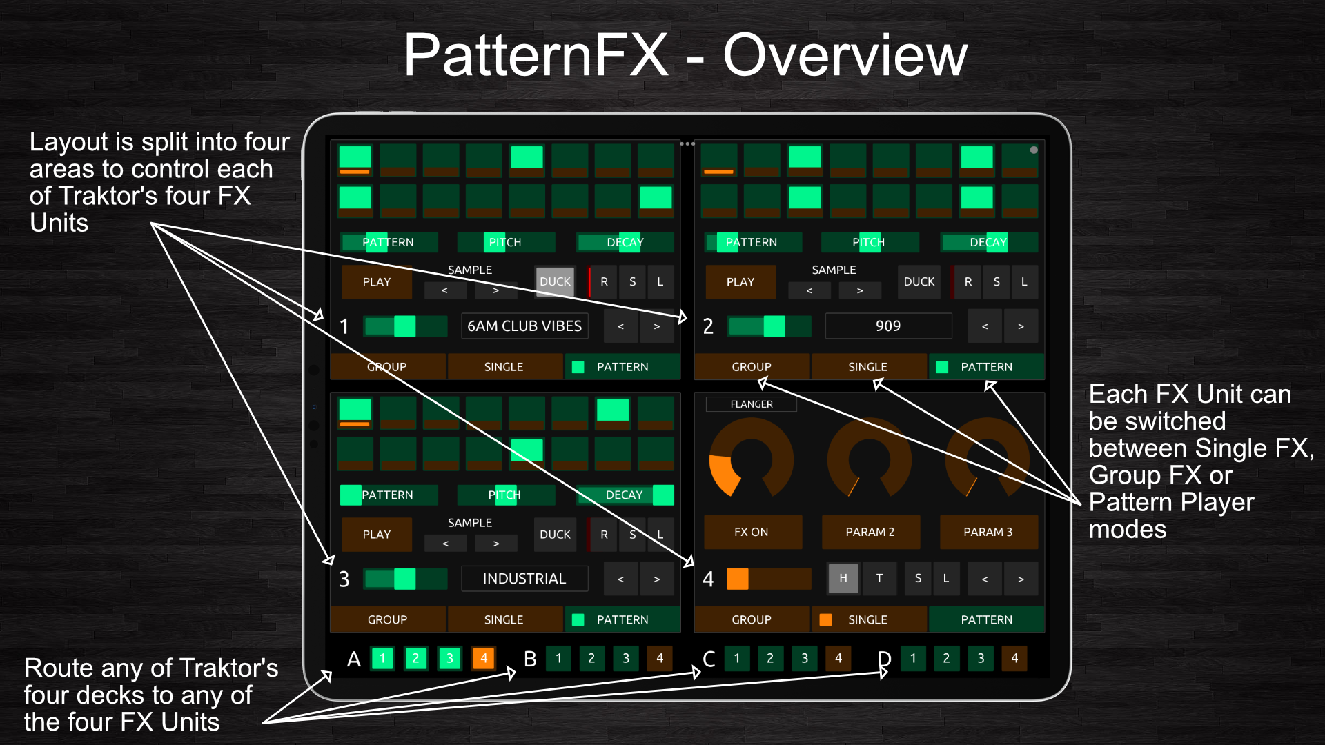 PatternFX - TouchOSC Controller for Traktor Pro 4 - Andrew Norris